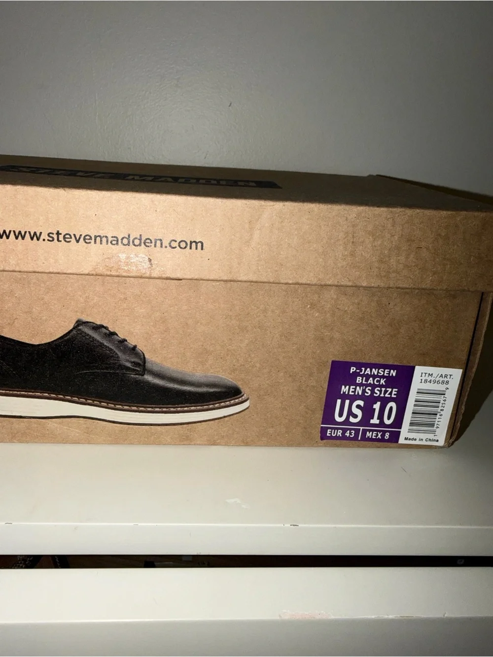 Steve Madden P-Jansen Black Hybrid Oxford Dress Sneakers Mens 10